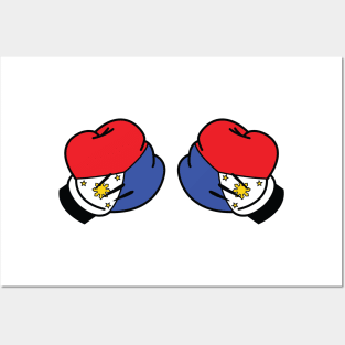 Philippines Flag Pacquiao Mickey Boxing Gloves Posters and Art